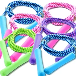 GiftExpress Adjustable Size Colorful Jump Rope for Kids and Teens